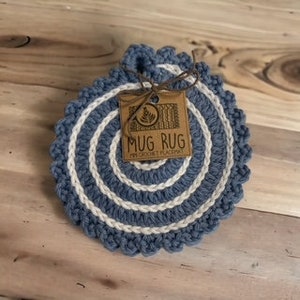 Coaster Set of 4, Cotton Coaster Set, Crochet Coaster, Handmade Coaster, Mug Rug