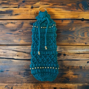 Boho Kitchen Decor, Bag Storage, Plastic Bag Storage, Pantry Organization, Kitchen Storage, Kitchen Organization, Bag Saver - Deep Teal