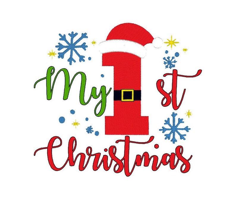 My First Christmas Embroidery Design. INSTANT DOWNLOAD Etsy