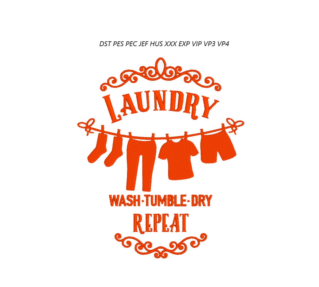 Laundry Embroidery Design Lavanderia Embroidery Design. 2 Etsy