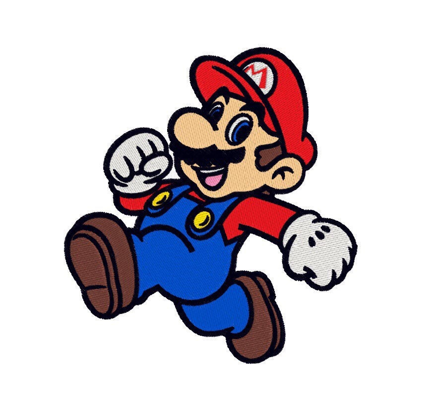 Embroidery design, Super Mario pes, digital embroidery. INSTANT DOWNL…