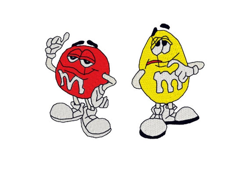 Embroidery design M&M's ricamo digitale. INSTANT DOWNLOAD Etsy