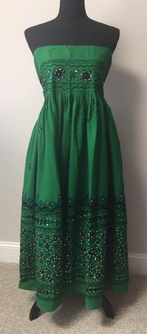 Vintage Indian Lehenga-Ethnic Long Skirt-Dress-Emb