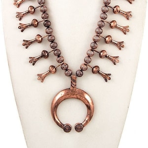 Copper squash blossom necklace shop
