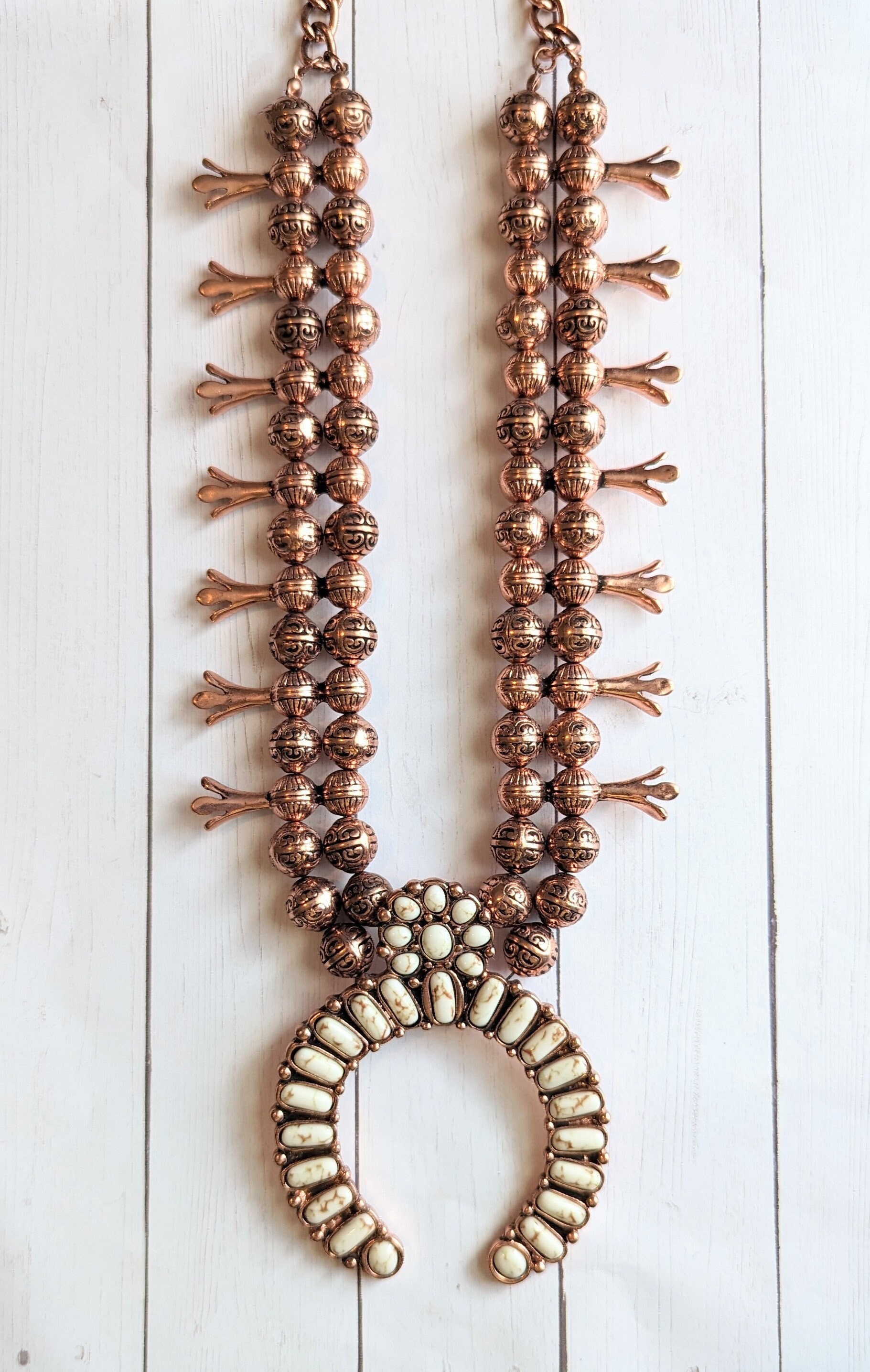 Copper squash on sale blossom necklace
