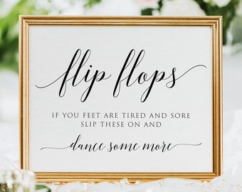 Wedding Flip Flops Sign | Etsy