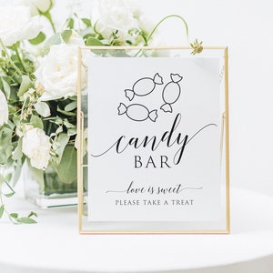 Printable Candy Bar Sign, Love Is Sweet Please Take A Treat, Candy Bar Printable, Candy Bar Sign Template, Candy Table Sign,Instant Download