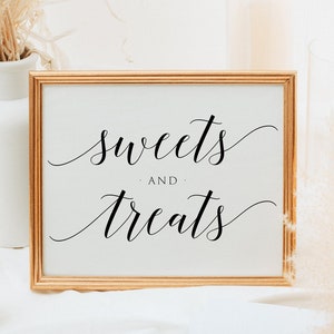 Sweets and Treats Sign, Dessert Table Sign, Wedding Sign, Candy Bar Sign, Sweet Treats, Take a Treat Sign, Wedding Signage, Wedding Signs