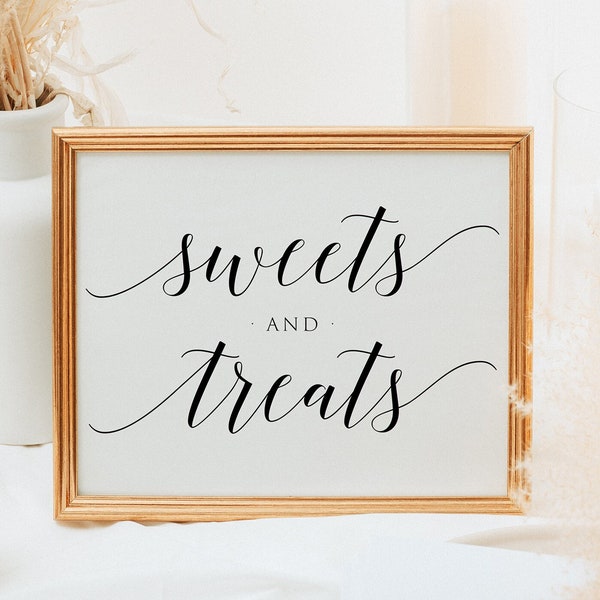 Sweets and Treats Sign, Dessert Table Sign, Wedding Sign, Candy Bar Sign, Sweet Treats, Take a Treat Sign, Wedding Signage, Wedding Signs