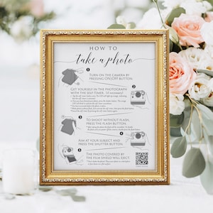 Now i-Type Photo Guestbook Sign, Camera Instructions, Wedding Photo Sign, Now i-Type Instructions, How To Take A Photo, INSTANT DOWNLOAD