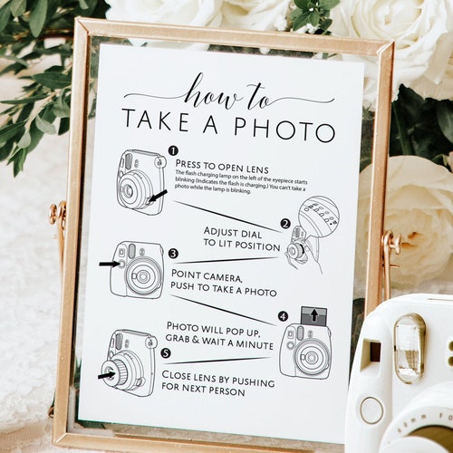 Instax Mini 9 Instructions Instax Guest Book Sign Instax Etsy