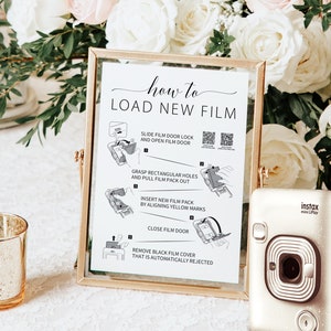 Instax Mini LiPlay Photo Guestbook, 5x7, 8x10 Printable, Polaroid Instructions, Wedding Polaroid Sign, How To Load New Film,INSTANT DOWNLOAD