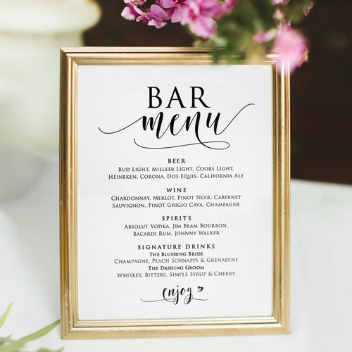 Orange Watercolour Lights Alcohol Bar Love Story Personalised Wedding Sign Orange Watercolour Lights Alcohol Bar Love Story Personalised Wedding Sign