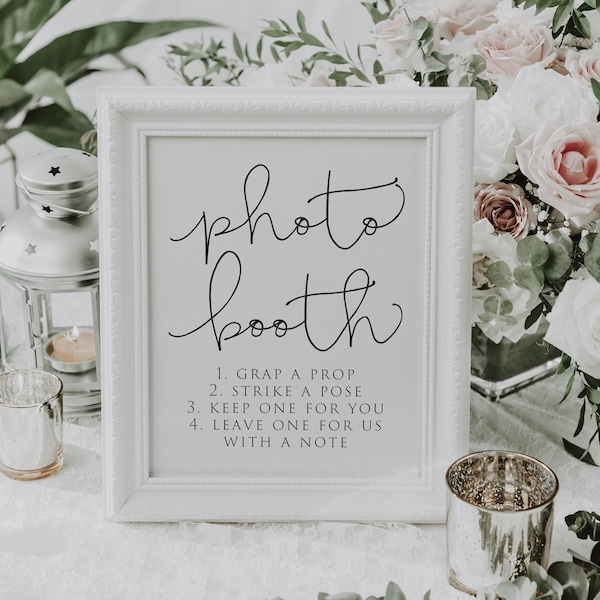 Photo Booth Sign, Photo Booth Sign Printable, Photobooth Sign, Wedding Photo booth Sign, Photo Booth sign Wedding, Photo Booth Sign Template