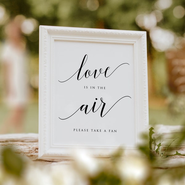 Love Is In The Air Sign, Wedding Fans Sign, Grab A Fan Sign, Wedding Printable, Fans Sign, Fans Sign For Wedding, Wedding Quotes