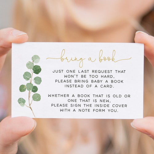 Printable Baby Shower Book Request Book Instead of Card Etsy