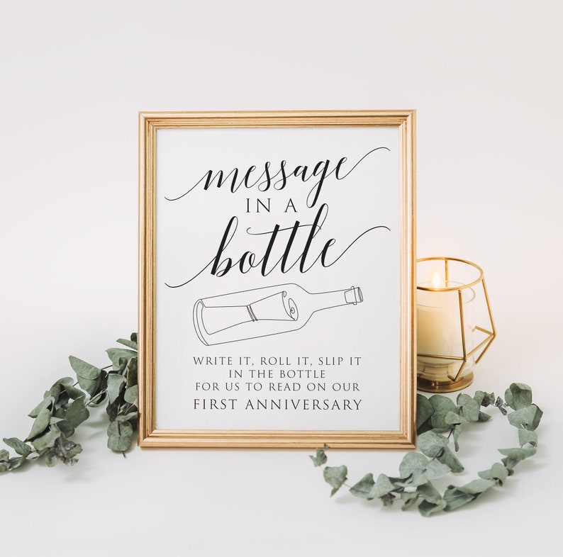 Printable Message in A Bottle Sign Editable Message in A - Etsy