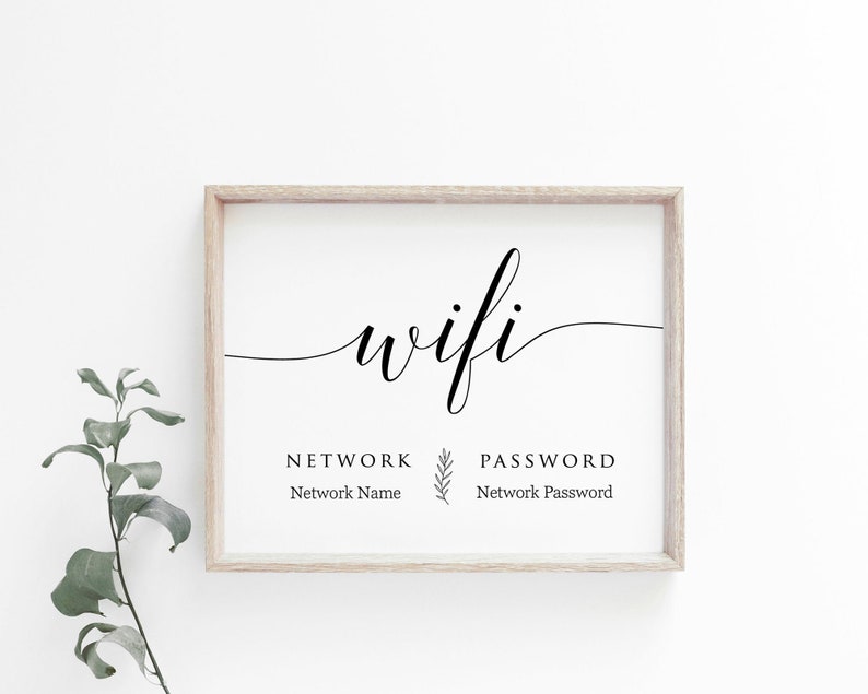 WIFI Password Sign Printable Wifi Sign WIFI Password Sign | Etsy