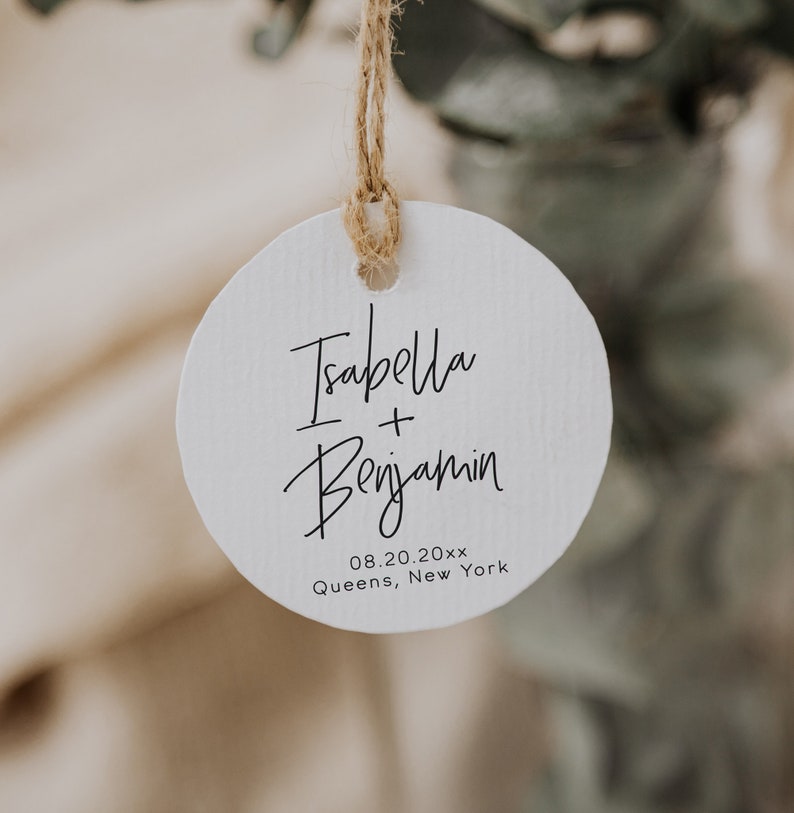 Round Wedding Tag Template Round Favor Tag Template Round - Etsy