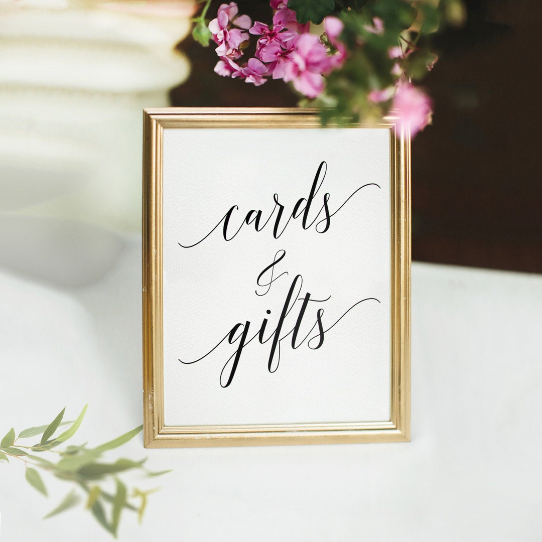 Printable Cards and Gifts Sign Editable Cards and Gifts Sign - Etsy