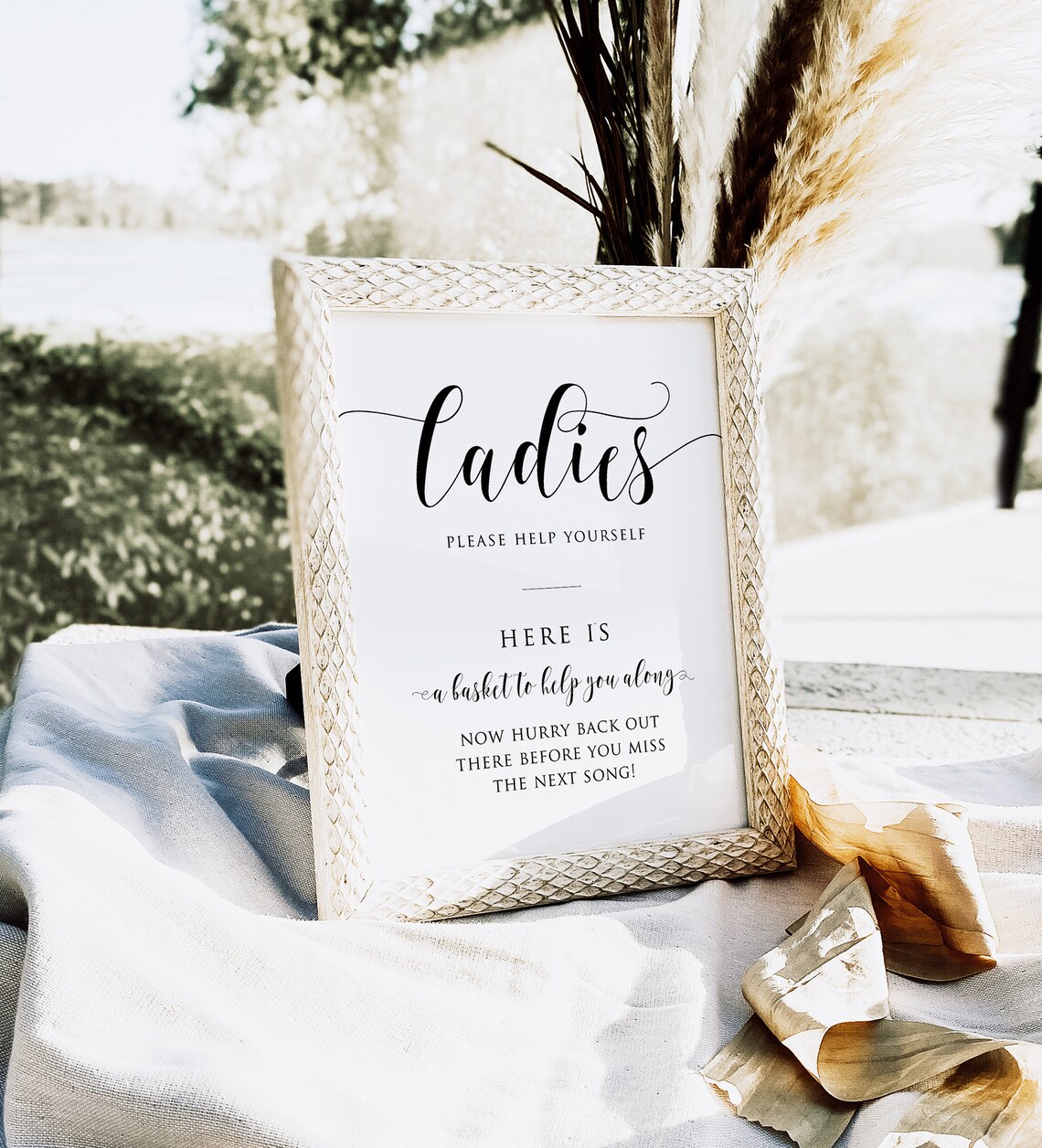 Wedding Bathroom Basket Sign Printable Wedding Bathroom Sign - Etsy Canada