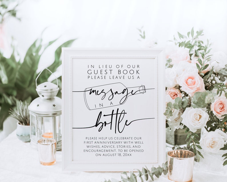 Message in A Bottle Sign Message in a Bottle Printable - Etsy