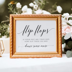 Flip Flops Wedding Sign Printable, Wedding Sign Template, Printable ...
