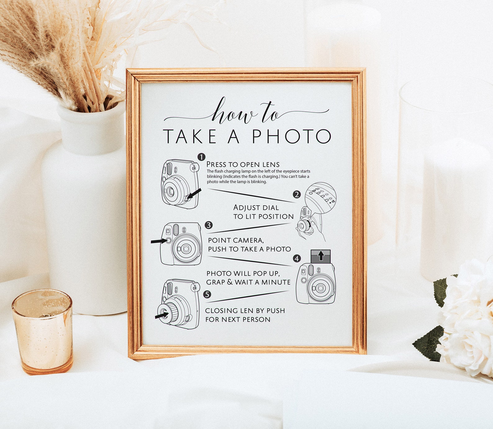 Instax Mini 9 Instructions Instax Guest Book Sign Instax Etsy