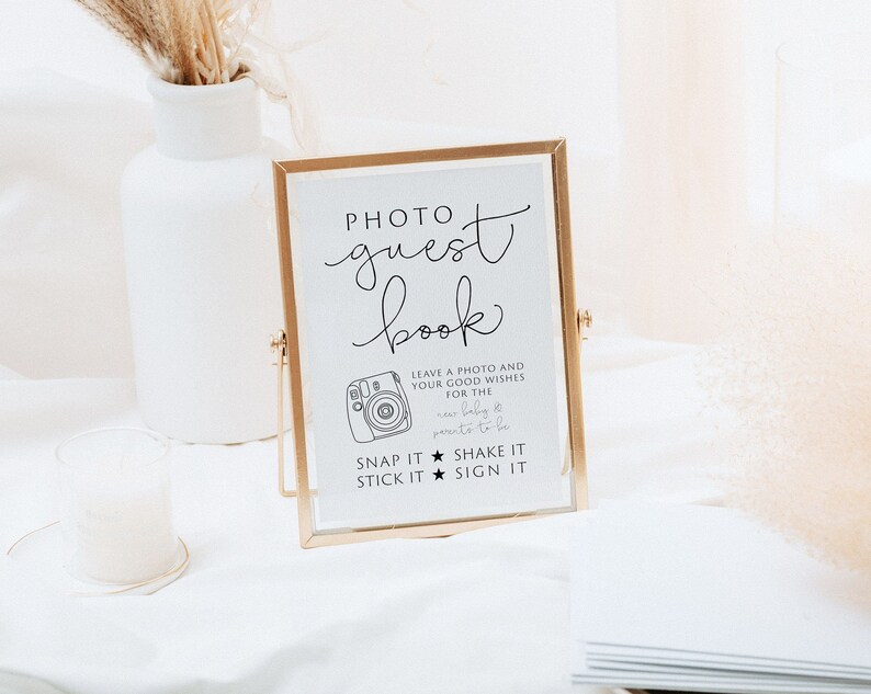 Photo Guest Book Sign Baby Shower Photo Guestbook Sign Photo Etsy