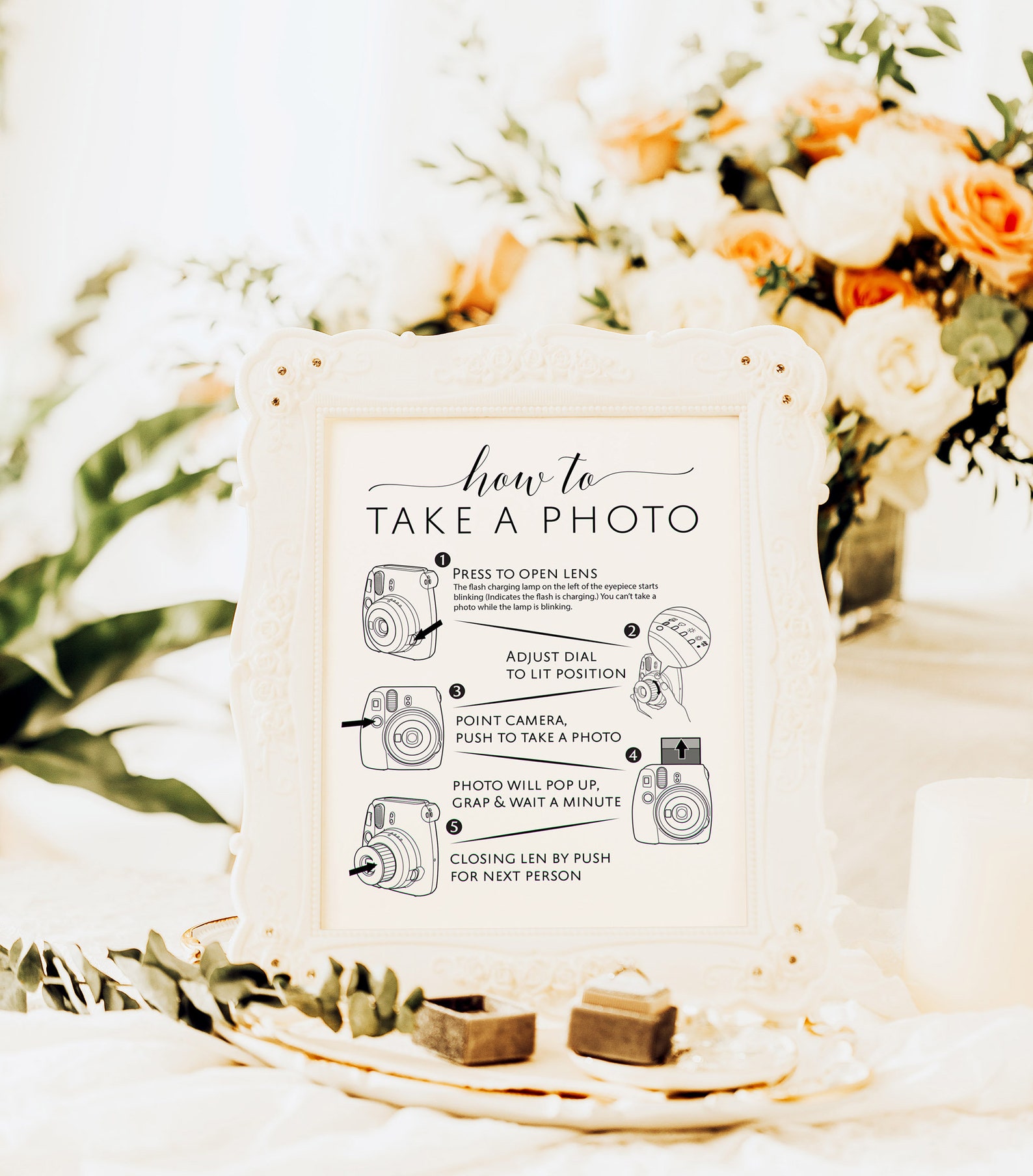 Instax Mini 9 Instructions Instax Guest Book Sign Instax Etsy