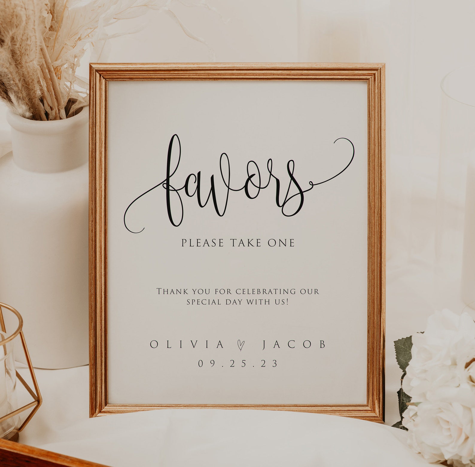 Modern Printable Wedding Favors Sign Template Printable - Etsy