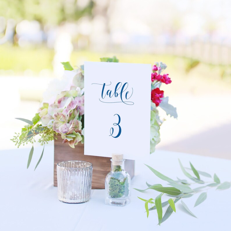 Printable Table Number Cards Gold Table Number Signs Gold Etsy