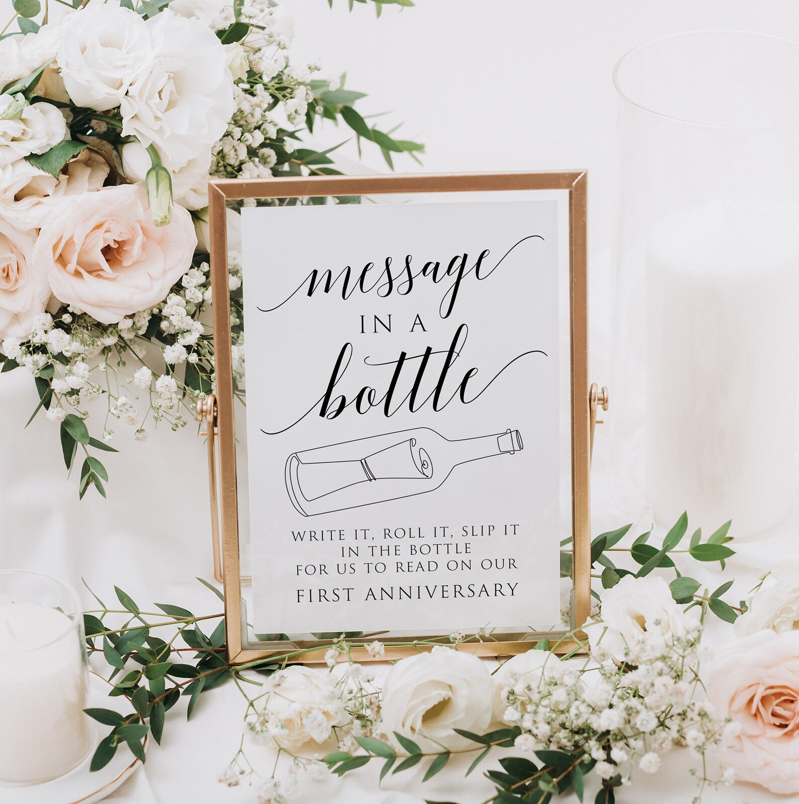 Printable Message in A Bottle Sign Editable Message in A - Etsy