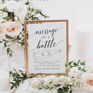 Printable Message in A Bottle Sign, Editable Message in A Bottle Sign ...