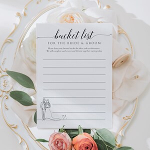 Bucket List Sign Template, Wedding Signs, Printable Bucket List Sign ...