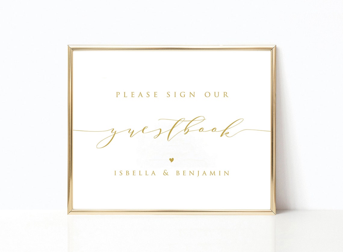 Printable Guest Book Sign Template Modern Guestbook Sign | Etsy