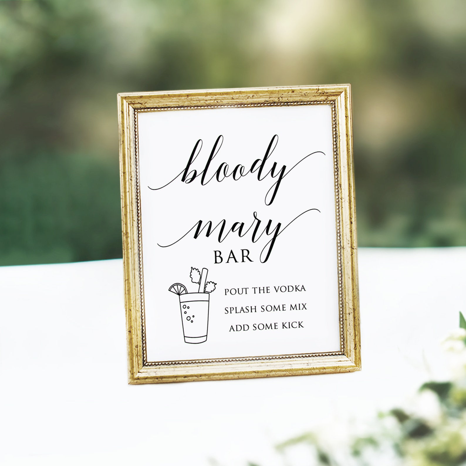 Bloody Mary Bar Sign Template Editable Bloody Mary Bar Sign | Etsy