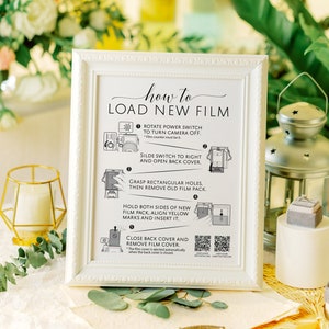 Photo Guest Book Sign, Wedding Printables, Instax Camera Instructions ...