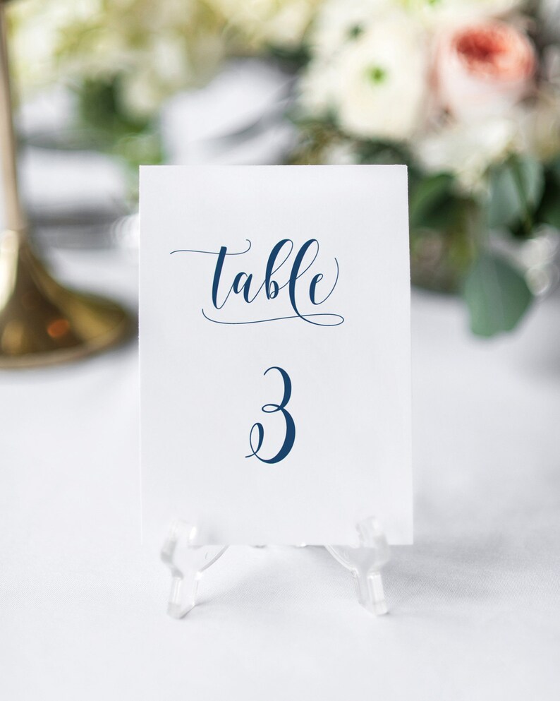 Printable Table Number Cards Gold Table Number Signs Gold Etsy