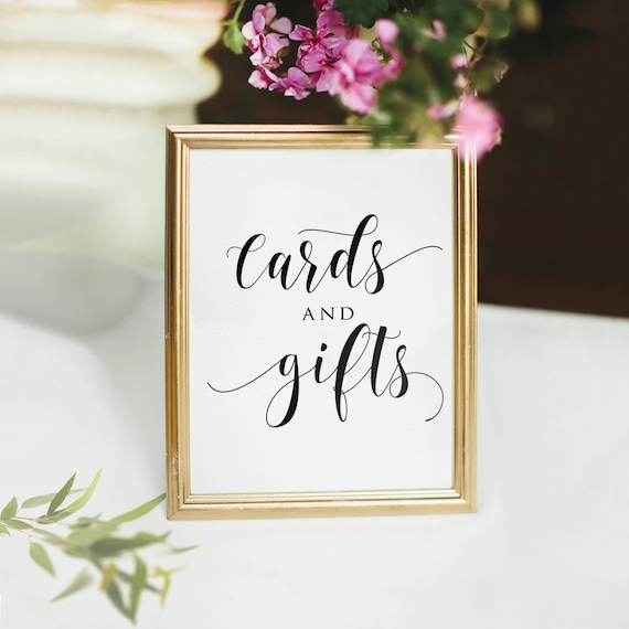 Printable Cards and Gifts Sign Editable Cards and Gifts Sign | Etsy
