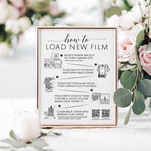 Photo Guest Book Sign, Wedding Printables, Instax Camera Instructions ...