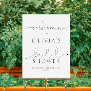 6 Sizes Minimalist Bridal Shower Welcome Sign Template, Printable Bridal Shower Welcome Sign, Bridal Shower Welcome Sign, Instant Download