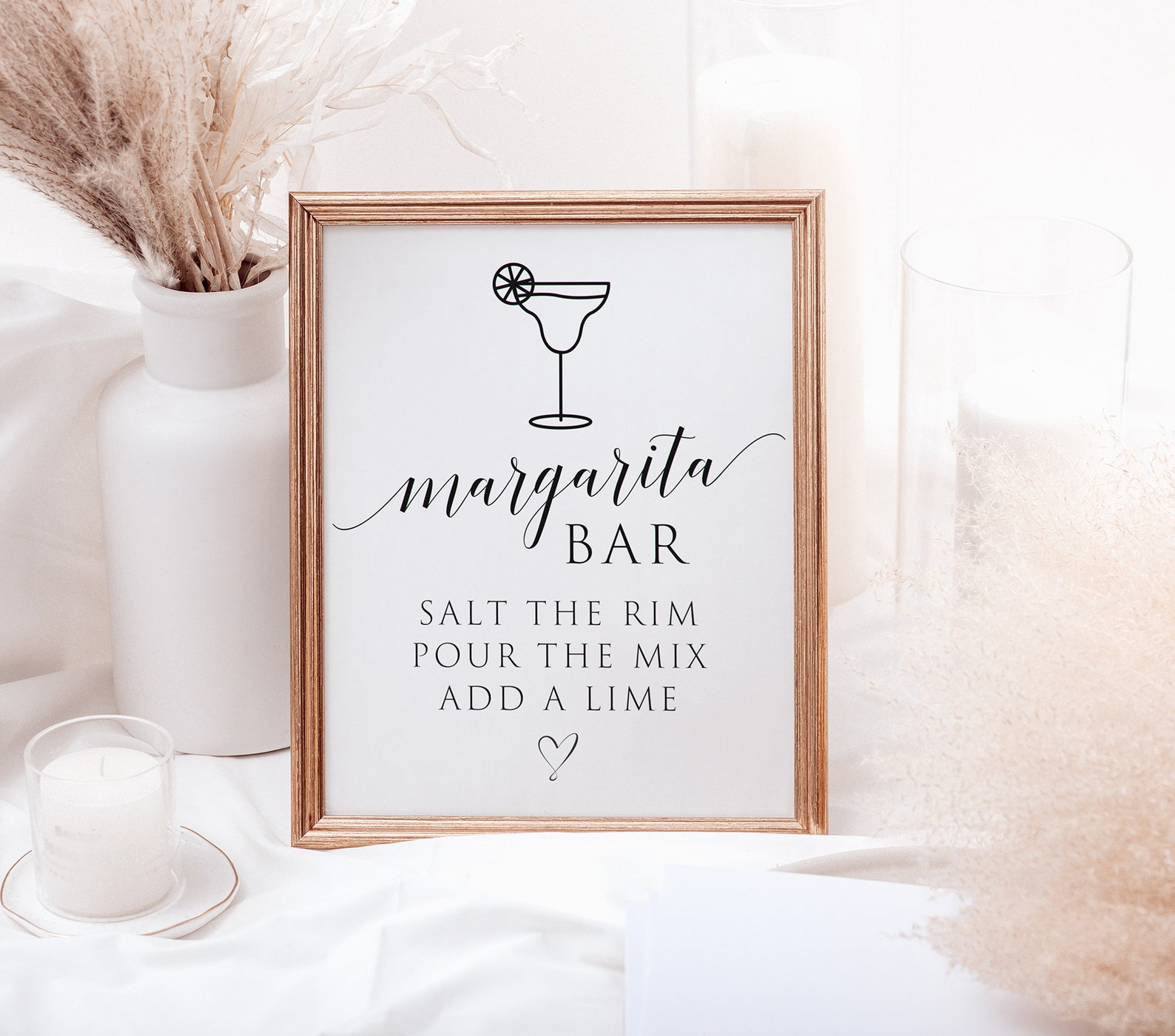 Bridal Shower Margarita Bar Sign Modern Bridal Brunch Etsy