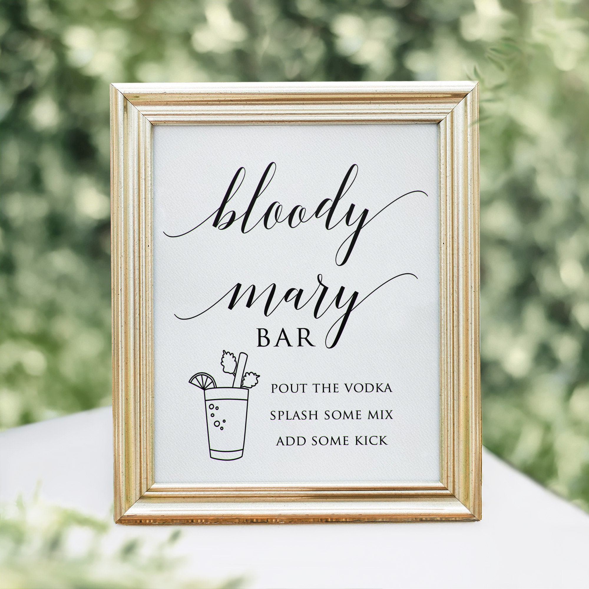 Bloody Mary Bar Sign Template Editable Bloody Mary Bar Sign | Etsy