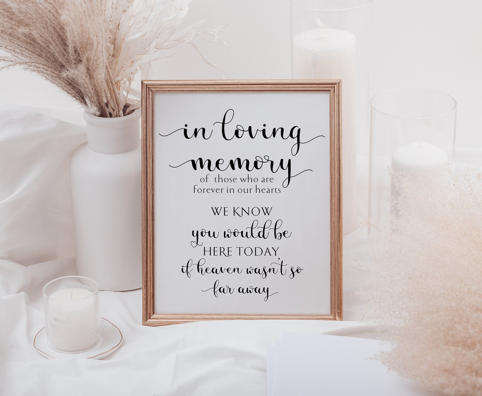 In Loving Memory Sign, Printable in Loving Memory Sign for Wedding ...