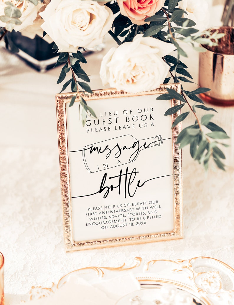 Message in A Bottle Sign Message in a Bottle Printable - Etsy