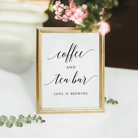 Printable Coffee and Tea Bar Sign Coffee and Tea Station - Etsy