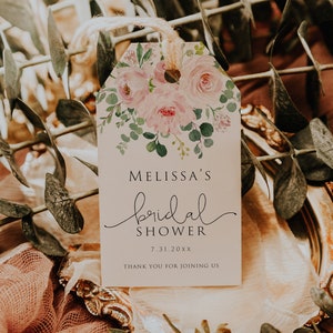 Editable Bridal Shower Favor Tags, Printable Bridal Shower Favor Tag ...