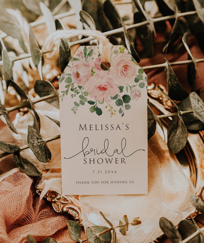 Editable Bridal Shower Favor Tags Printable Bridal Shower - Etsy