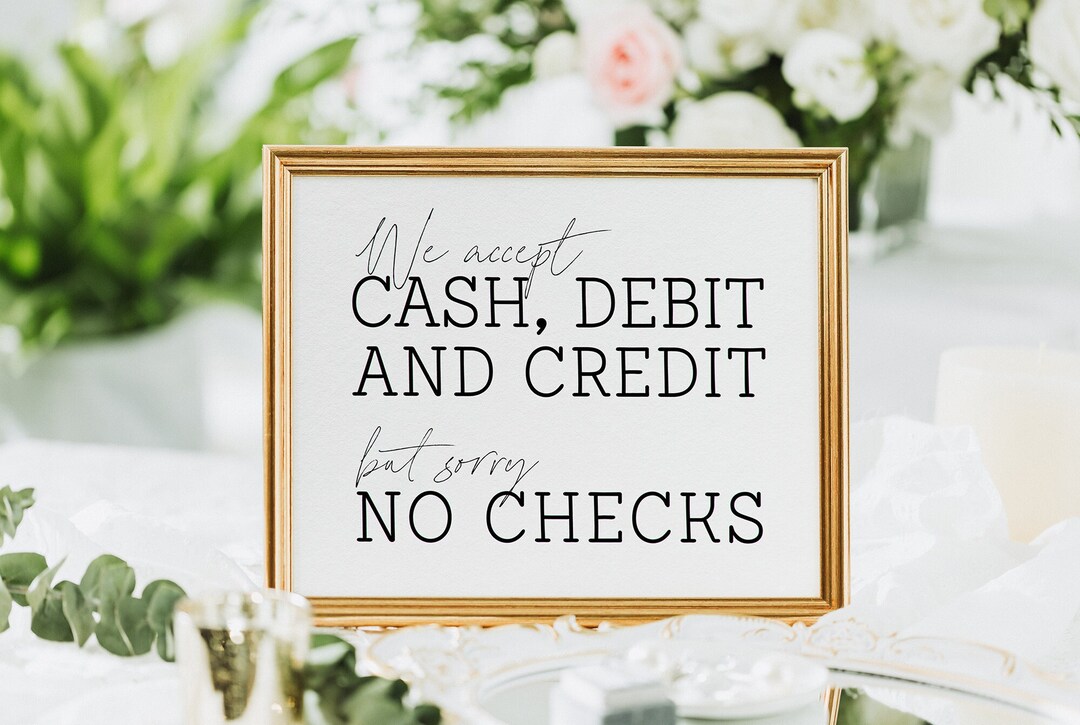 Printable Payment Sign, We Accept Cash Debit and Credit, but Sorry No ...